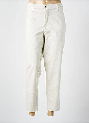 Pantalon 7/8 țesătură poplin bej WALTRON femeie