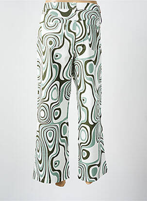 Pantalon 7/8 țesătură poplin verde WALTRON femeie