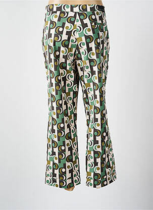 Pantalon drept țesătură poplin mărime normală verde WALTRON femeie