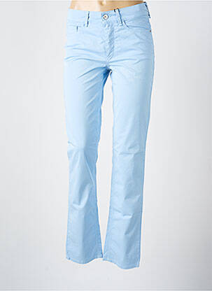 Pantalon slim țesătură poplin albastru GARDEUR femeie