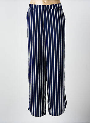 Pantalon larg țesătură crep mărime normală albastru SMASHED LEMON femeie