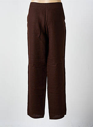 Pantalon drept țesătură crep mărime normală maro QUATTRO femeie