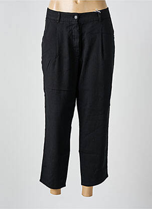 Pantalon 7/8 talie cu cleme mărime normală negru GARDEUR femeie