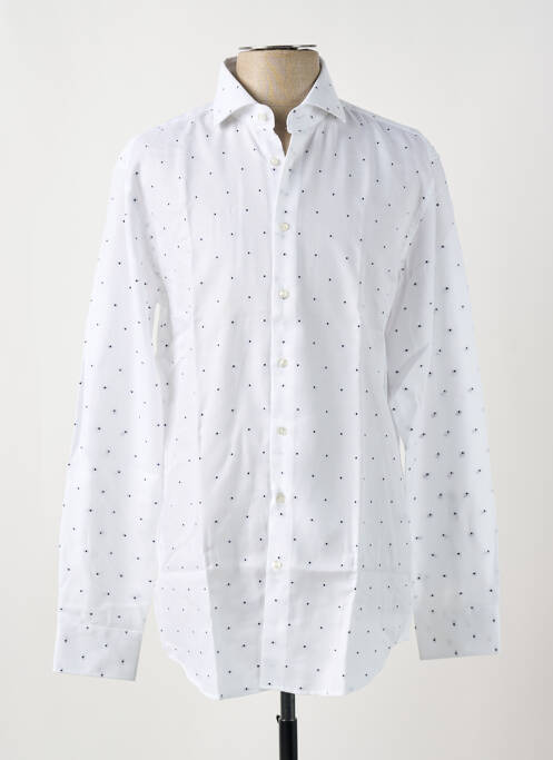 Cămașă cu mâneci lungi alb SEIDEN STICKER bărbat