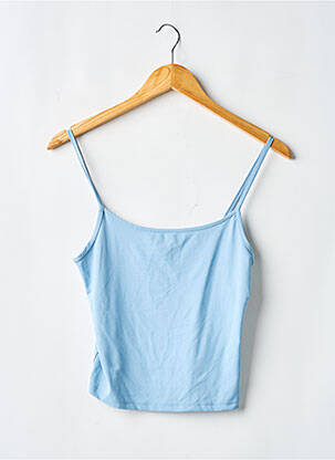 Top elasticitate bretele subțiri albastru PULL & BEAR femeie
