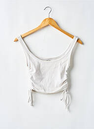 Top elasticitate bretele subțiri bej PULL & BEAR femeie