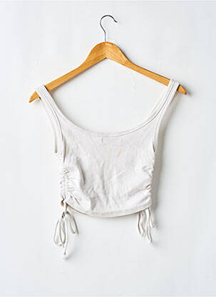 Top elasticitate bretele subțiri bej PULL & BEAR femeie