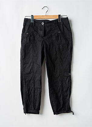 Pantalon 7/8 țesătură poplin talie joasă negru CAMAIEU femeie