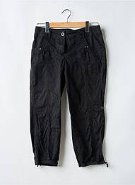 Pantalon 7/8 țesătură poplin talie joasă negru CAMAIEU femeie