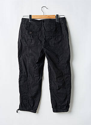 Pantalon 7/8 țesătură poplin talie joasă negru CAMAIEU femeie
