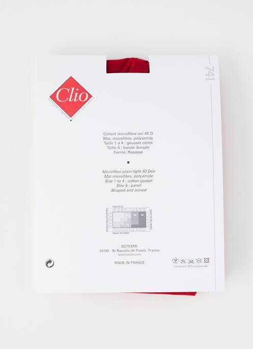 Colanți roșu CLIO femeie