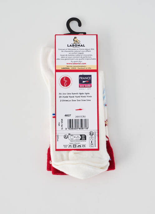 Șosete alb LABONAL fată