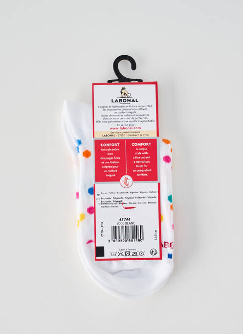 Șosete alb LABONAL fată