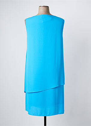 Rochie midi croială fluidă fără mâneci albastru BARILOCHE femeie