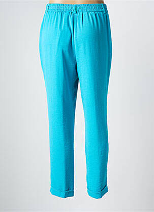 Pantalon drept țesătură crep talie înaltă albastru TINTA STYLE femeie