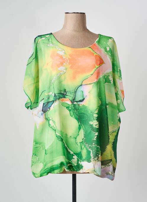 Tunică mâneci lungi verde COULEURS DU TEMPS femeie