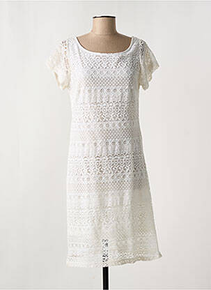 Rochie midi mâneci scurte mâneci scurte alb AGATHE & LOUISE femeie