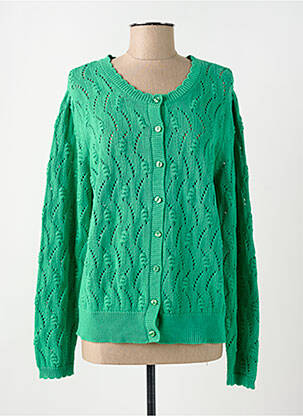 Vestă cu mâneci lungi verde C'EST BEAU LA VIE femeie