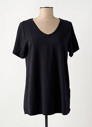 Tricou croială dreaptă mâneci scurte negru CISO femme