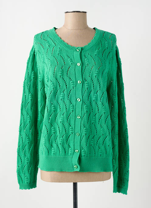 Vestă cu mâneci lungi verde C'EST BEAU LA VIE femeie