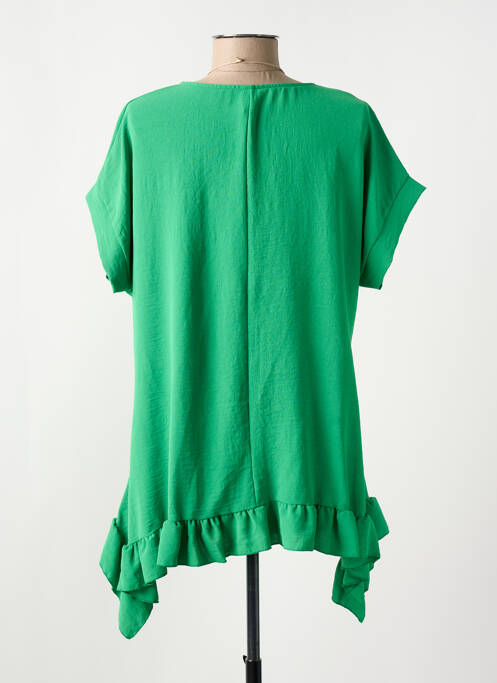 Tunică mâneci scurte verde închis MADE IN ITALY femeie