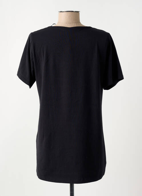 Tricou croială dreaptă mâneci scurte negru CISO femme