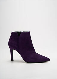 Botine/ghete vârf ascuțit toc de 7 la 9 cm violet LODI femme