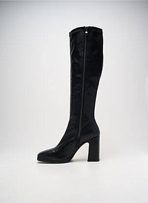 Cizme material neted toc de 7 la 9 cm negru LODI femeie