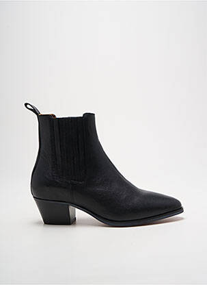 Botine/ghete material neted toc de 4 la 6 cm negru MAISON TOUFET femeie