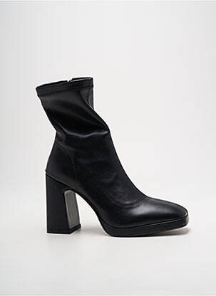 Botine/ghete toc pătrat toc de 7 la 9 cm negru LODI femeie
