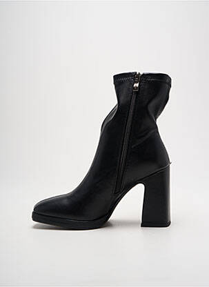 Botine/ghete toc pătrat toc de 7 la 9 cm negru LODI femeie