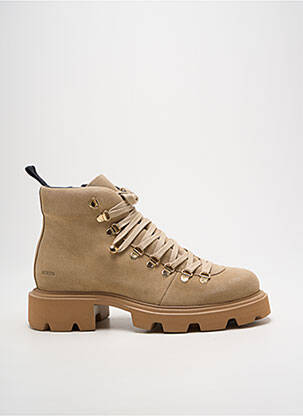 Botine/ghete nubuc toc de 4 la 6 cm bej BLACKSTONE femeie