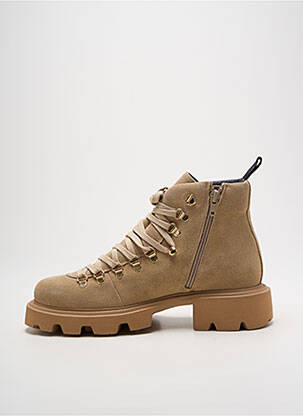Botine/ghete nubuc toc de 4 la 6 cm bej BLACKSTONE femeie