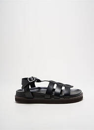 Spartane țesătură satinată toc plat până la 3 cm negru ALIWELL femme