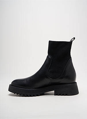Botine/ghete material neted toc de 4 la 6 cm negru REQINS femeie