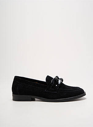 Mocasini nubuc toc plat până la 3 cm negru ADIGE femeie