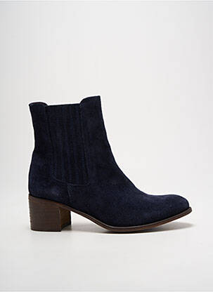 Botine/ghete nubuc toc de 4 la 6 cm albastru ALIWELL femeie