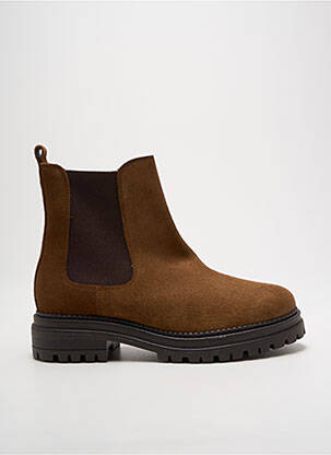 Botine/ghete nubuc toc de 4 la 6 cm maro IMPACT femeie