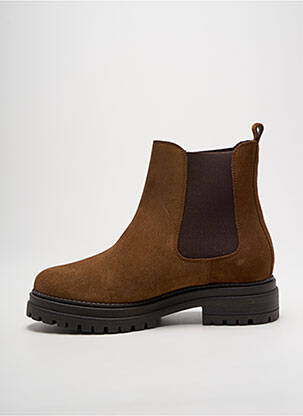 Botine/ghete nubuc toc de 4 la 6 cm maro IMPACT femeie