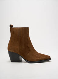 Botine/ghete vârf ascuțit toc de 4 la 6 cm maro IMPACT femme