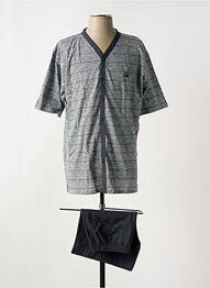 Pijamale scurte imprimeu dungi gri MASSANA homme