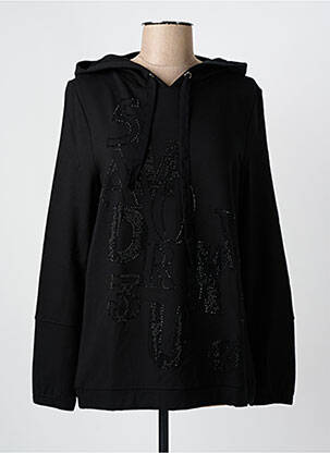 Hanorac cu glugă negru CAPUCCINO femeie