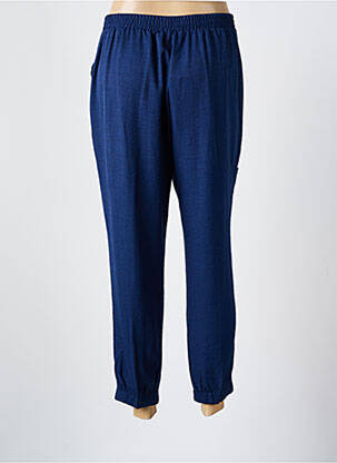 Pantalon 7/8 talie elastică mărime normală albastru MASSANA femeie
