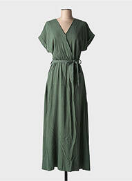 Rochie lungă mâneci scurte mâneci scurte verde GRACE & MILA femeie