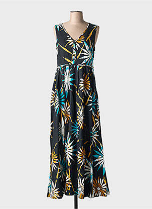 Rochie lungă țesătură crep fără mâneci negru WHITE STUFF femme