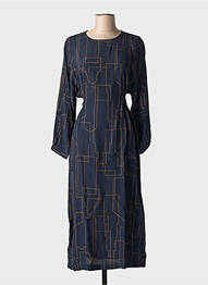 Rochie lungă mâneci lungi mâneci lungi albastru NICE THINGS femeie
