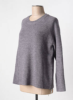 Pulover croială dreaptă mâneci lungi gri NICE THINGS femeie