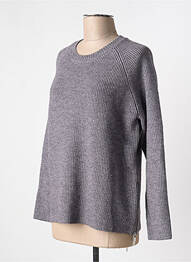 Pulover țesătură melanj mâneci lungi gri NICE THINGS femme
