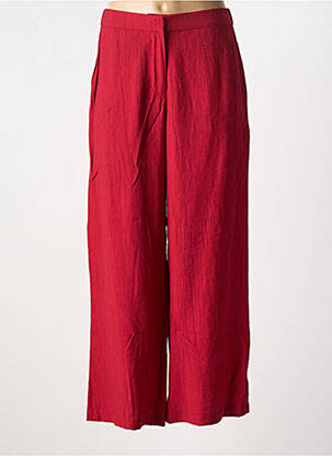 Pantalon larg țesătură crep talie înaltă roșu NICE THINGS femeie