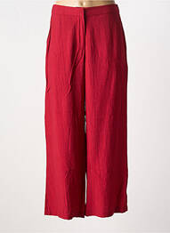 Pantalon larg țesătură crep talie înaltă roșu NICE THINGS femme